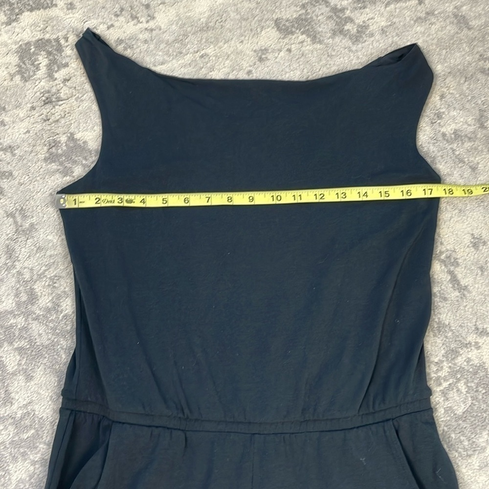 Garnet Hill Jumpsuit Easy Beach Black Lightweight Sleeveless Cowl Neck Sz 4 - Picture 6 of 11